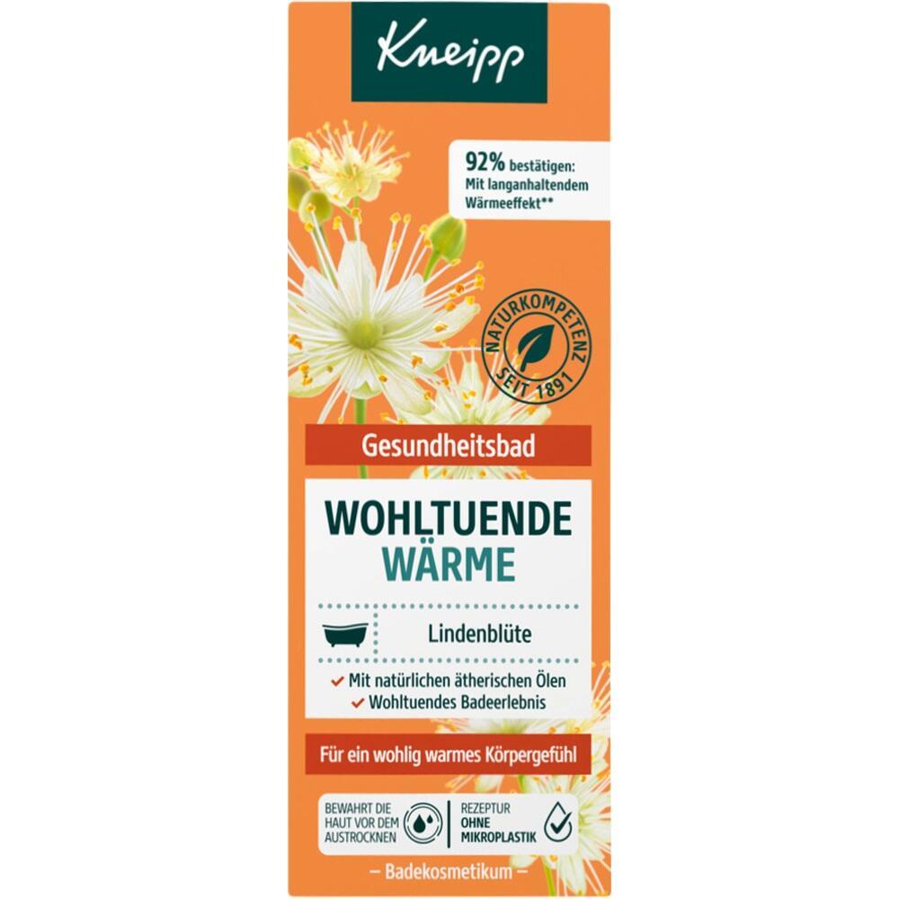 Verpackung von Kneipp Gesundheitsbad mit Lindenblüten und wärmenden Eigenschaften.