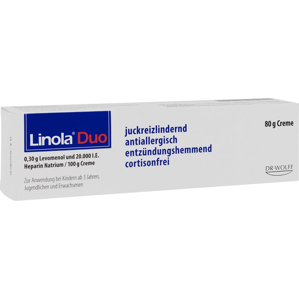 Eine weiße Schachtel mit einer Juckreiz-lindernden und cortisonfreien Creme.