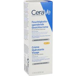 Eine CeraVe Gesichtscreme-Box für feuchtigkeitsspendende Hautpflege mit SPF 25.